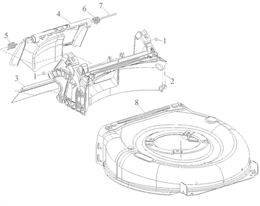 Deck Diagram and Parts List for 11A-B1BE752 2022 Yard Machines Lawn Mower